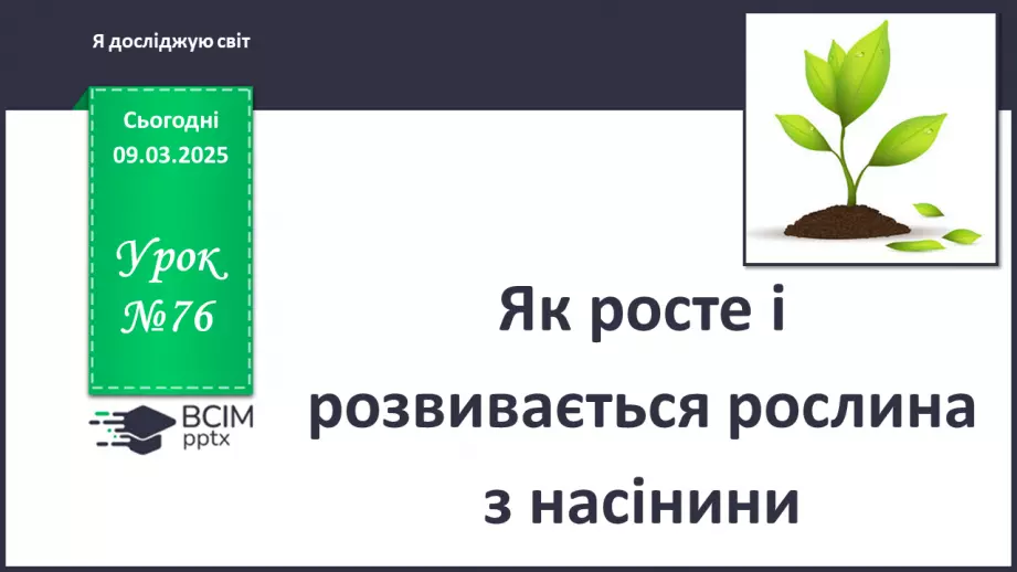 №076 - Як росте і розвивається рослина з насінини. ст.67-690