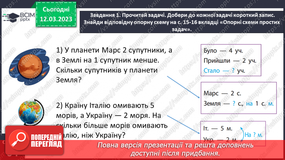 №0105 - Записуємо задачу коротко. Опорна схема задачі.14