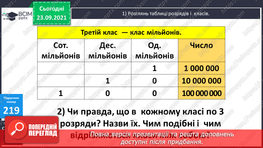 №029 - Лічильна одиниця — тисяча. Арифметичні дії з тисячами. Розряди і класи28 №029 - Лічильна одиниця — тисяча. Арифметичні дії з тисячами. Розряди і класи28