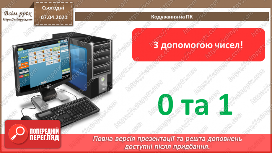 №04 - Тема. Повторення теми «Кодування даних» за 8 клас. Стиснення та архівування даних. Види стиснення даних. Архіватори. Типи архівних файлів.3