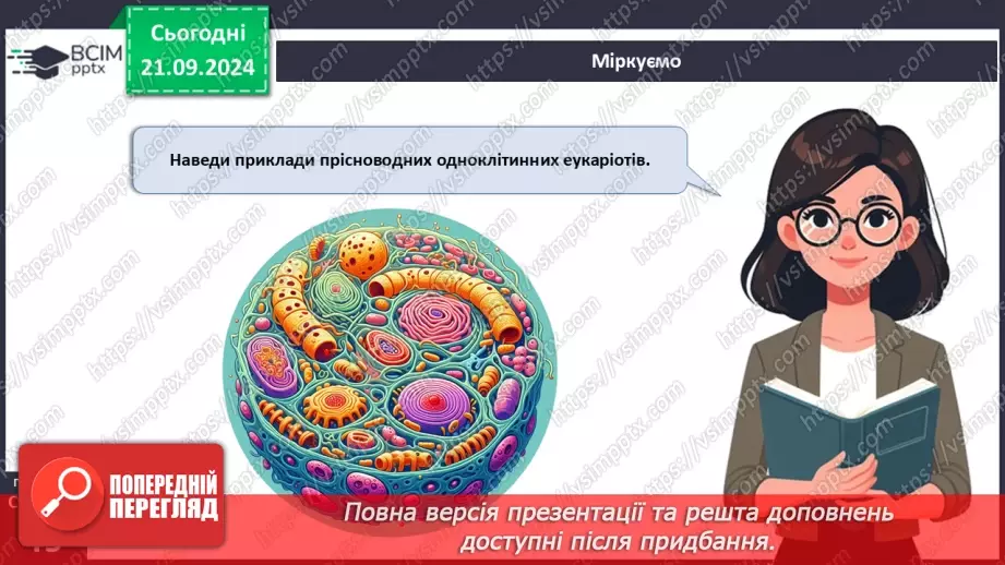 №13 - Особливості будови одноклітинних еукаріотів.16 №13 - Особливості будови одноклітинних еукаріотів.16