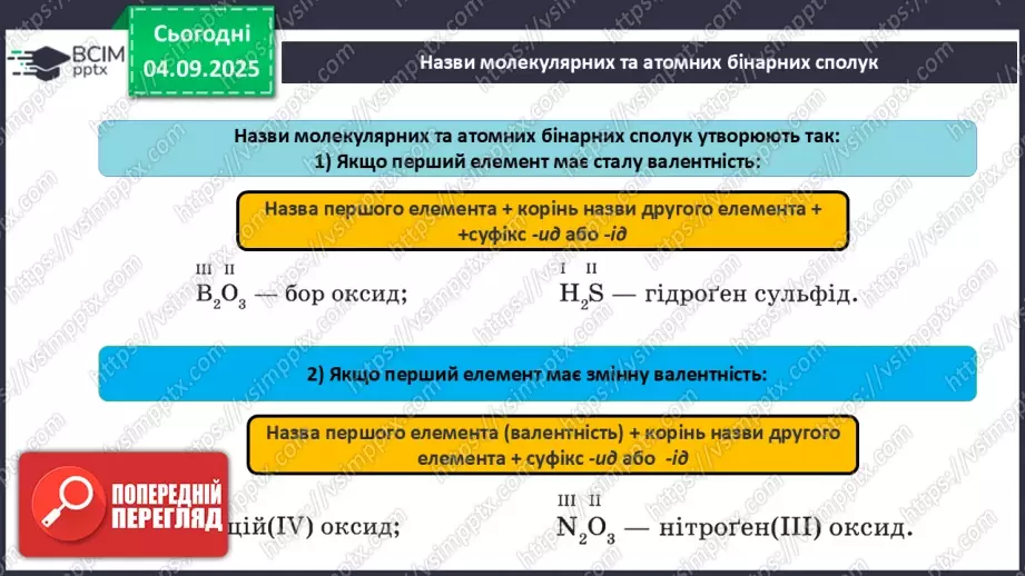 №06 - Молекулярні й атомні бінарні сполуки. Поняття про валентність.17 №06 - Молекулярні й атомні бінарні сполуки. Поняття про валентність.17