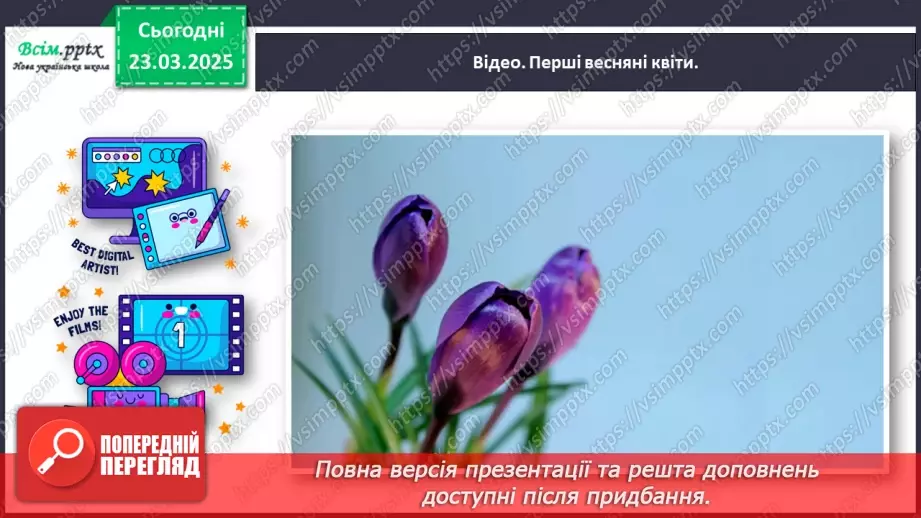 №103-104 - Розвиток зв'язного мовлення. Опиши весняні квіти9