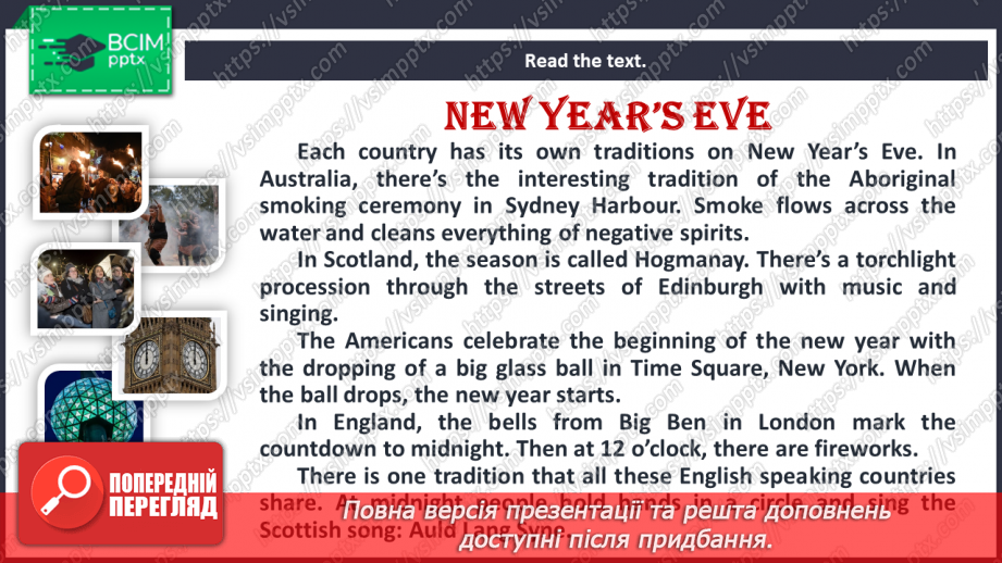 №057 - Holiday plans. Reading time. Festivals.5
