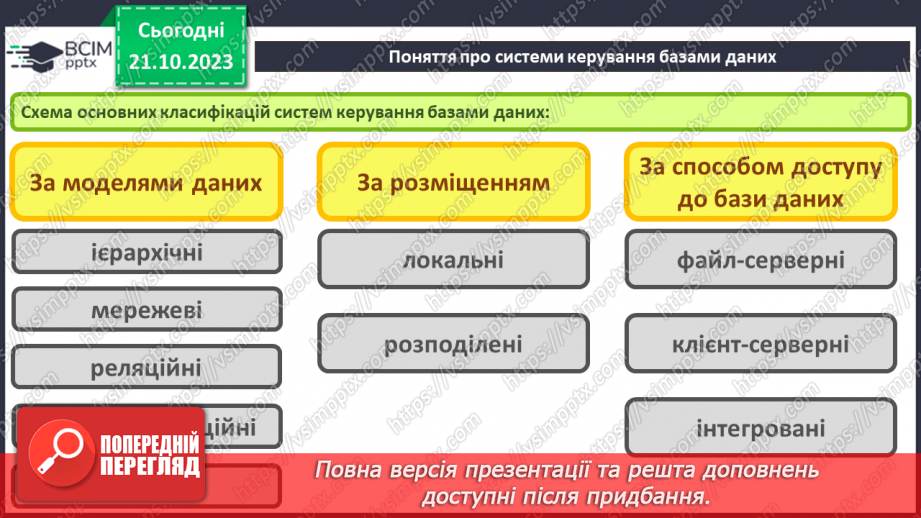 №17 - Бази даних. Системи керування базами даних.22