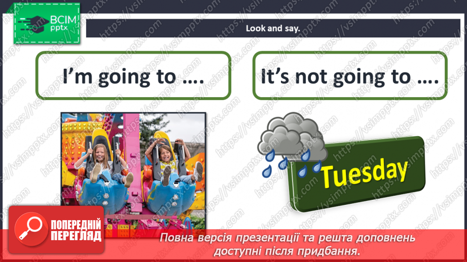 №050 - Holiday plans.  “I’m going to …”, “it’s not going to …”10 №050 - Holiday plans.  “I’m going to …”, “it’s not going to …”10