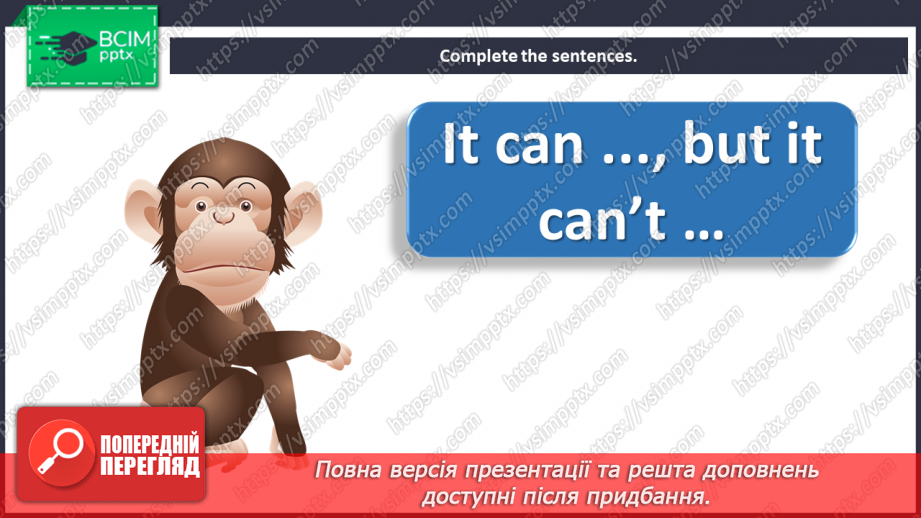 №054 - Animals – 5c. “It can/can’t …”, It can … and …”, “It cannot …, but it can …”12