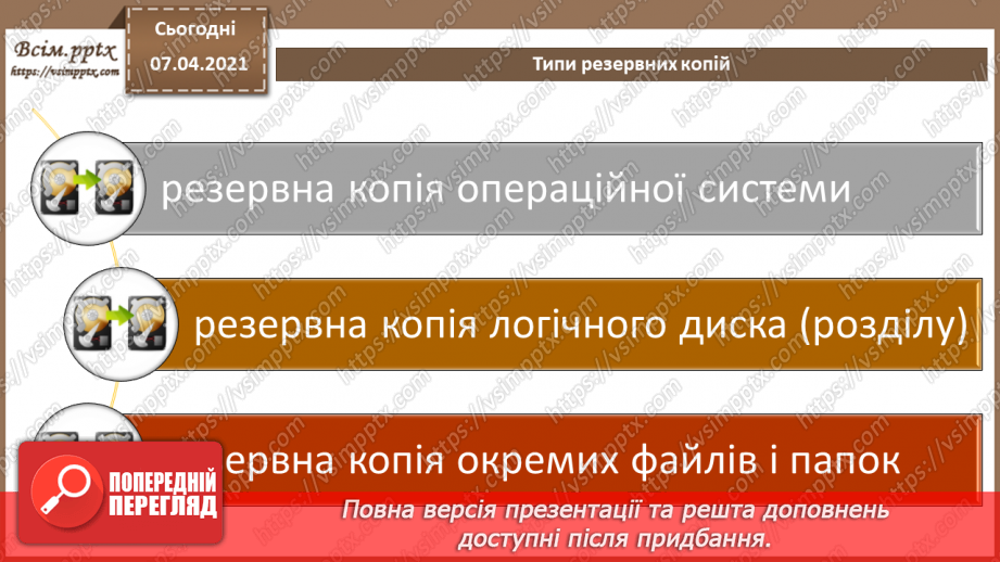 №07 - Резервне копіювання даних. Практична робота №3. Резервне копіювання. Створення диску відновлення.5