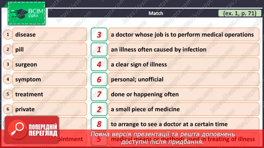 №079 - ГР3 Здоров'я та медичне обслуговування. Розвиток навичок читання. Health and Medical Service. Reading.16 №079 - ГР3 Здоров'я та медичне обслуговування. Розвиток навичок читання. Health and Medical Service. Reading.16