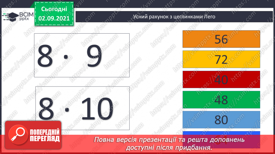 №015-16 - Таблиці ділення на 8 і на 95 №015-16 - Таблиці ділення на 8 і на 95