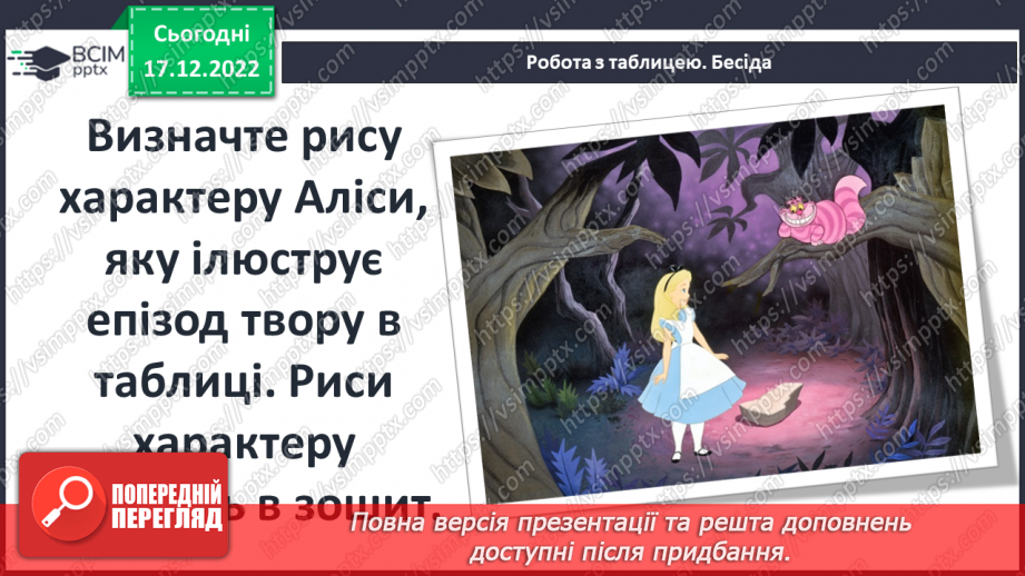 №37 - Образ Аліси, світ її уяви та захопливі пригоди. Персонажі, які оточують героїню.8