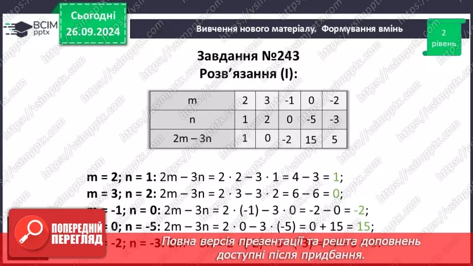 №016 - Вирази зі змінними. Цілі раціональні вирази. Числове значення виразу.24 №016 - Вирази зі змінними. Цілі раціональні вирази. Числове значення виразу.24