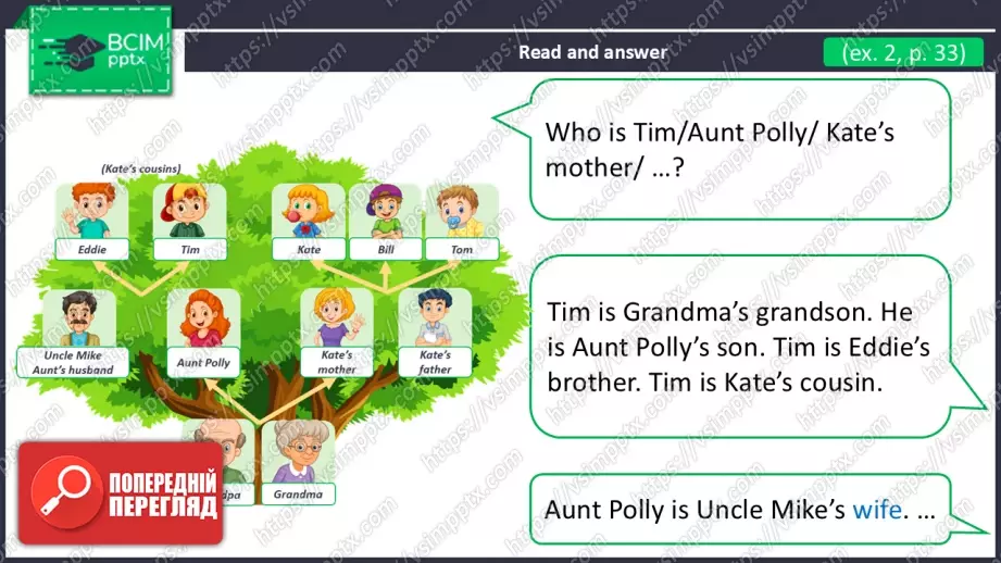 №019 - Моє родинне дерево.  Розвиток навичок сприймання на слух та говоріння. Робота в парах. My Family Tree.12 №019 - Моє родинне дерево.  Розвиток навичок сприймання на слух та говоріння. Робота в парах. My Family Tree.12