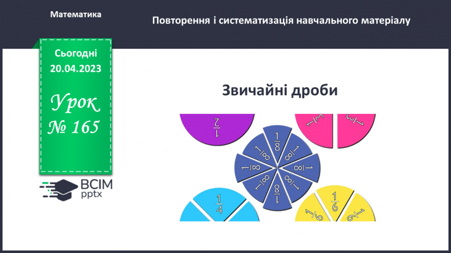 №165 - Звичайні дроби.0