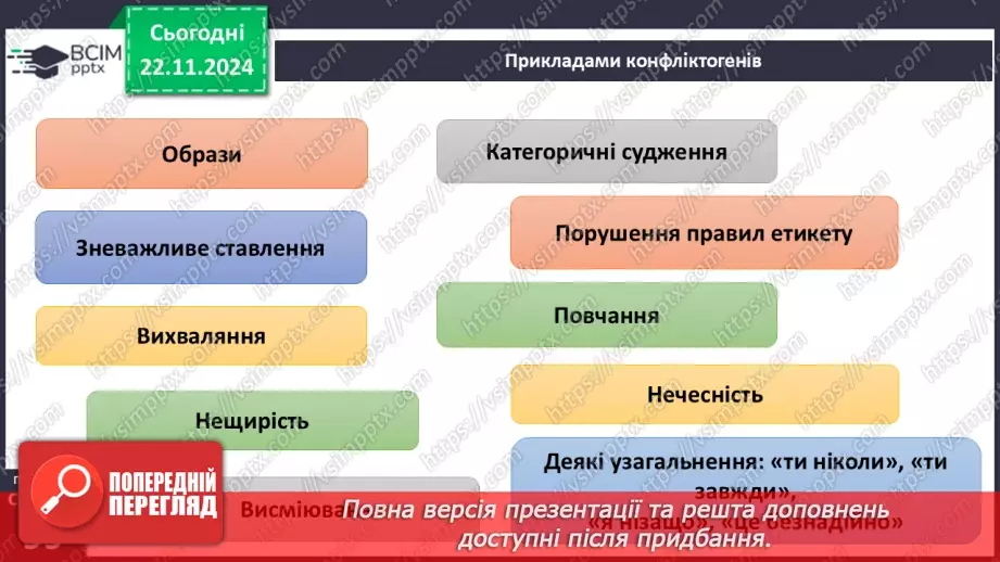 №25 - Конфлікти. Сприйняття критики.11