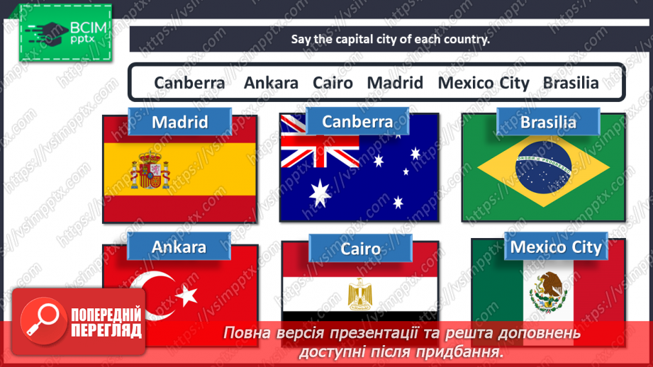№065 - Around the world. Geography. Project. Capital cities5