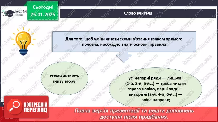 №40 - Особливості в’язання прямого полотна.14