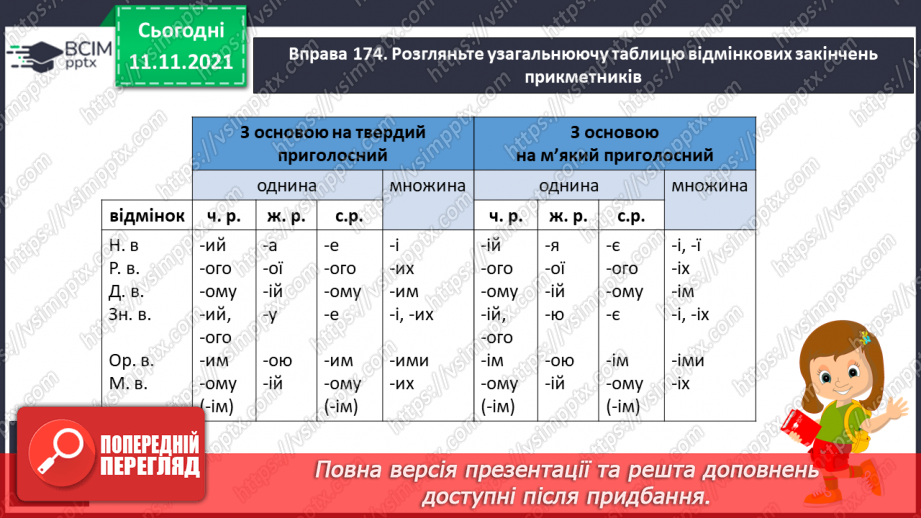 №048 - Визначення відмінків прикметників за відмінками іменників6