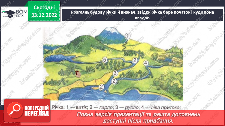 №31 - Поверхневі та підземні води. Будова річки. Озера України.11