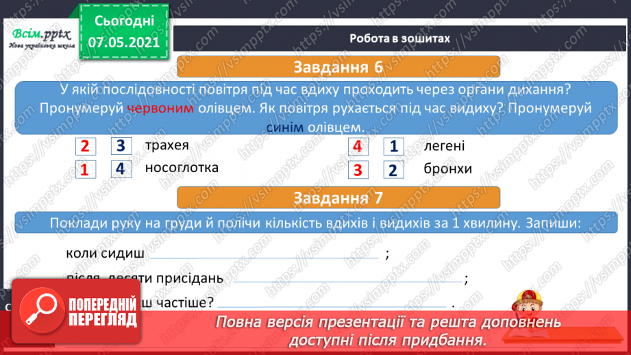 №057 - Як оберігати дихальну систему. Дослідження свого дихання19