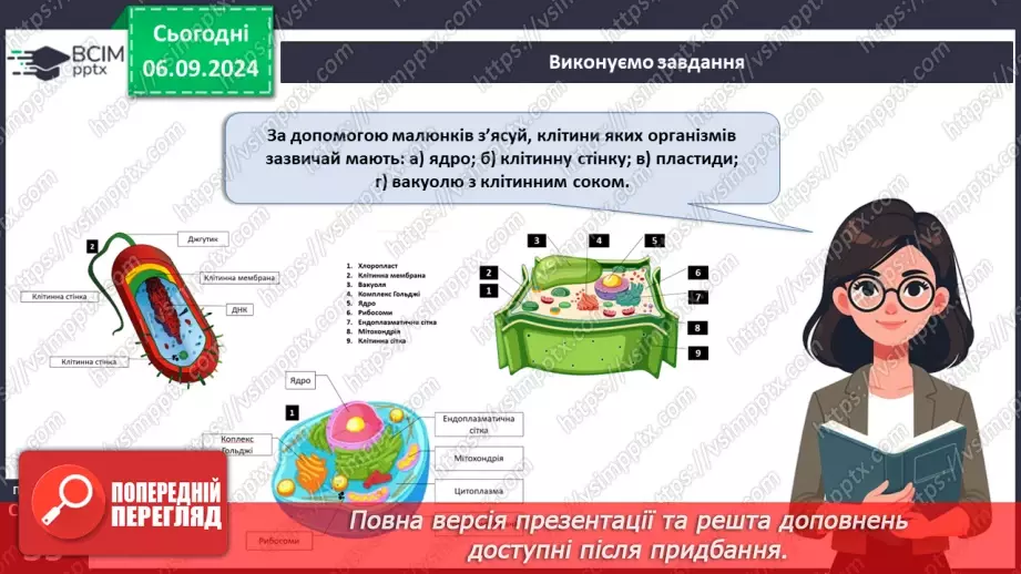 №08 - Типи організації клітин: прокаріотичні та еукаріотичні клітини.16