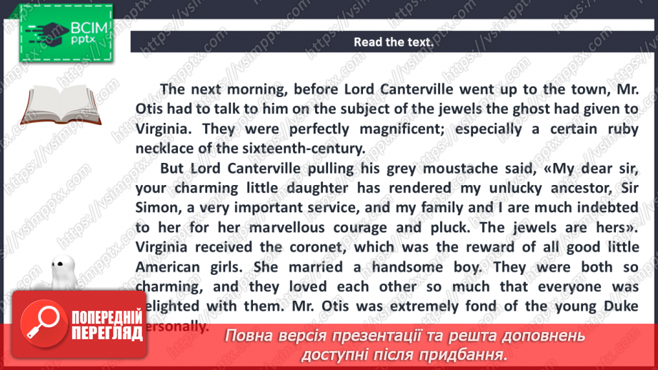 №103 - Literature Club. “The Canterville Ghost” (chapter VIII) by Oscar Wilde.12