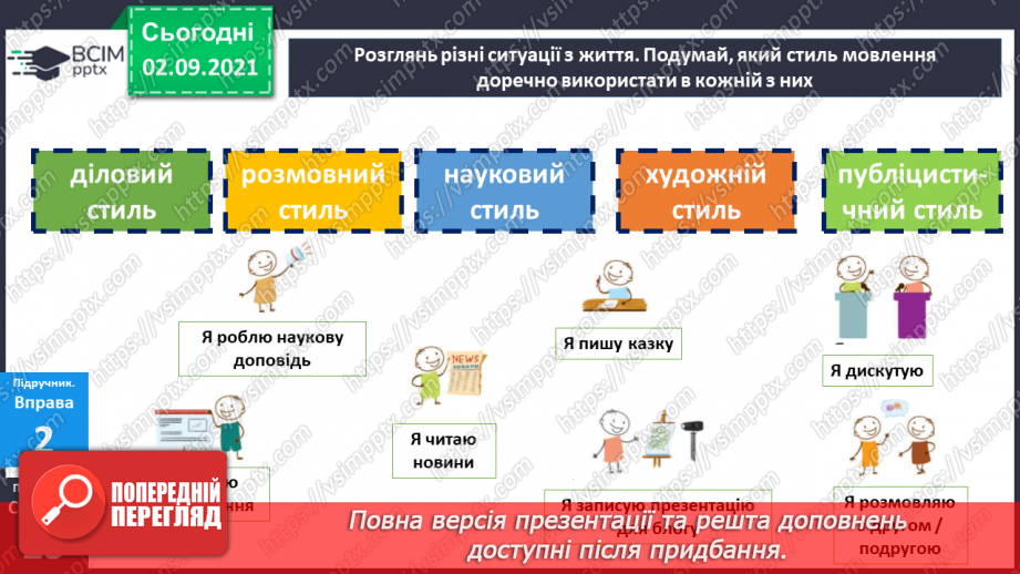 №011 - Ситуація спілкування. Стилі мовлення12