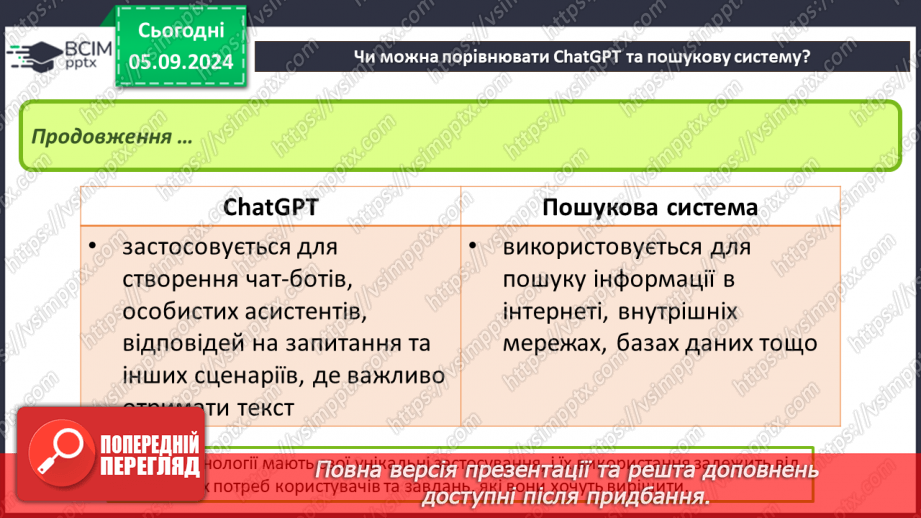 №05 - ChatGPT. Чи можна порівнювати ChatGPT та пошуковусистему. Правильна побудова запитів до ChatGPT8