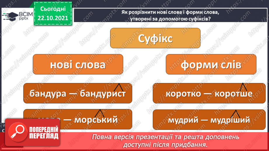 №037 - Навчаюся утворювати нові слова і форми слів за допомогою суфіксів.9