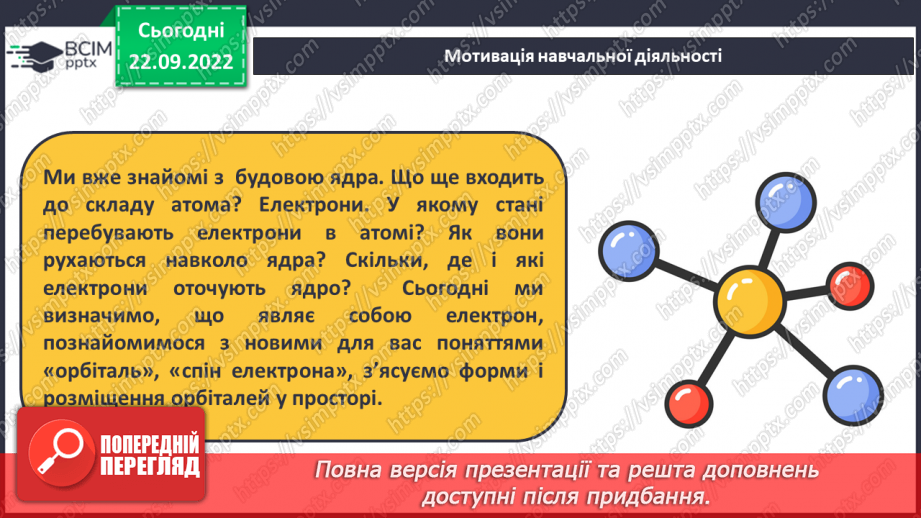 №12 - Стан електронів в атомі. Електронні орбіталі. Енергетичні рівні.4