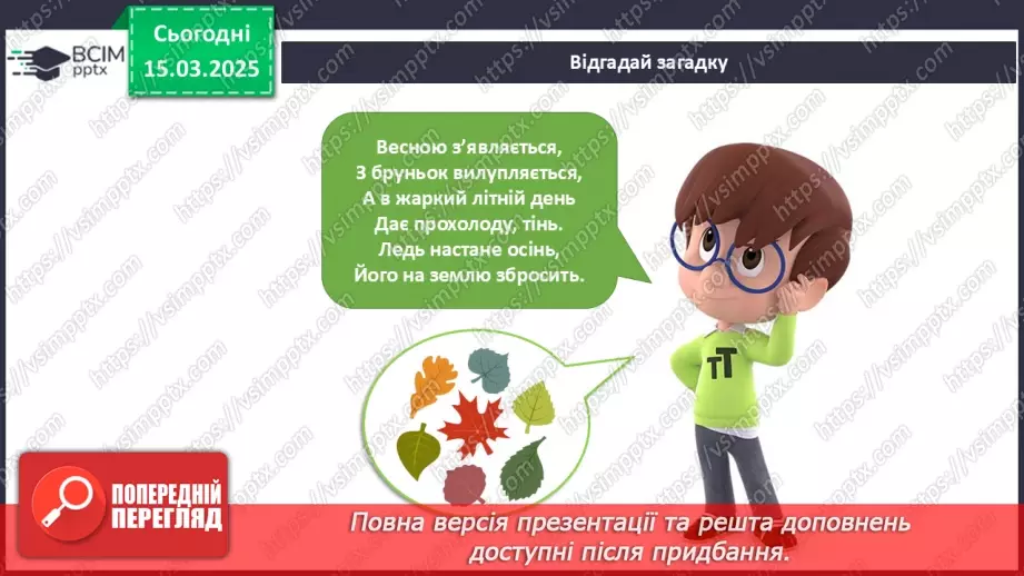 №080 - Будова рослин. Форма листя.17 №080 - Будова рослин. Форма листя.17