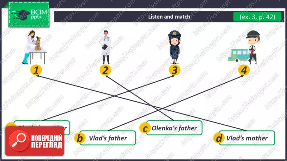 №028 - Люди різних професій. Розвиток навичок зорового сприймання. Робота з текстом та малюнками. People of Many Professions.13 №028 - Люди різних професій. Розвиток навичок зорового сприймання. Робота з текстом та малюнками. People of Many Professions.13
