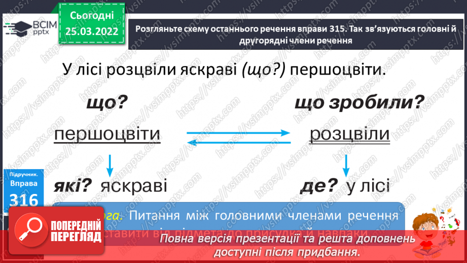 №107 - Члени речення. Головні та другорядні.     Зв’язок слів у реченні12