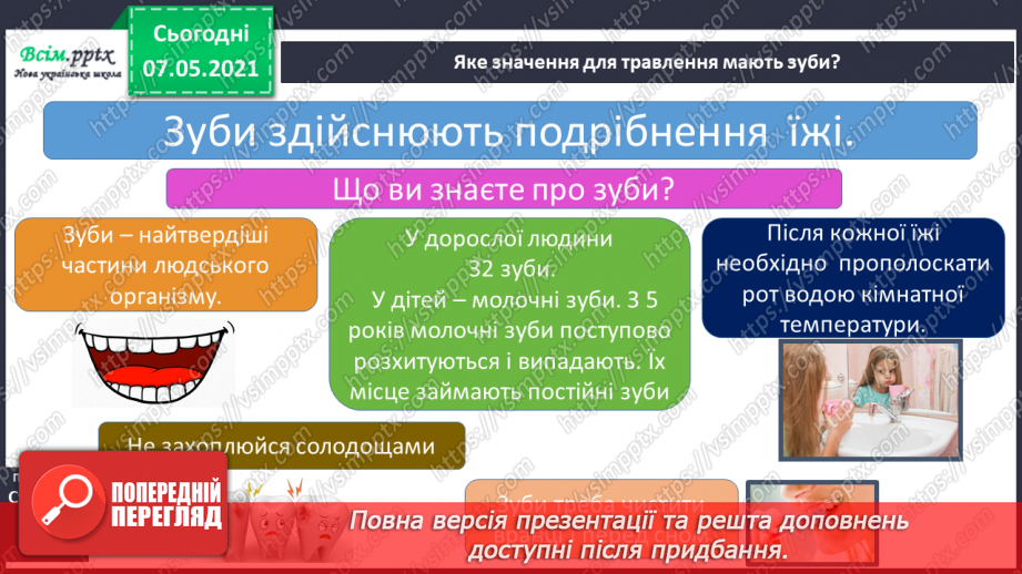 №059 - Збереження органів травлення. Правила споживання їжі21