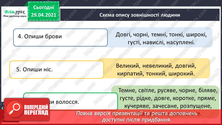 №158 - Розвиток мовлення. Опис зовнішності людини.15