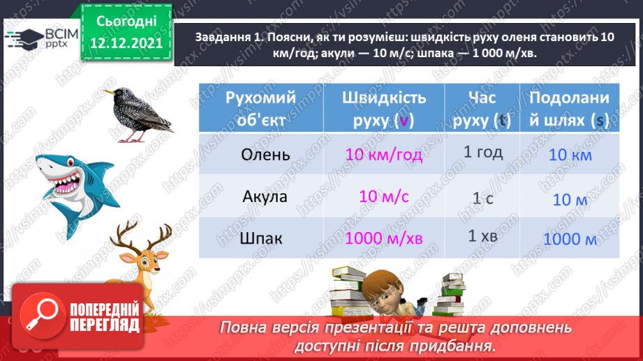 №078 - Розв’язуємо прості задачі з величинами: подоланий шлях, швидкість руху, час руху10