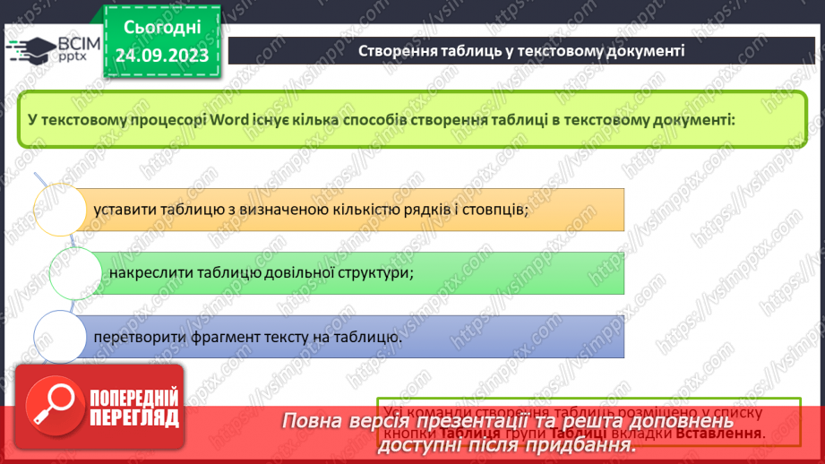 №10-11 - Інструктаж з БЖД. Таблиці та їх властивості. Створення таблиць у текстовому документі5