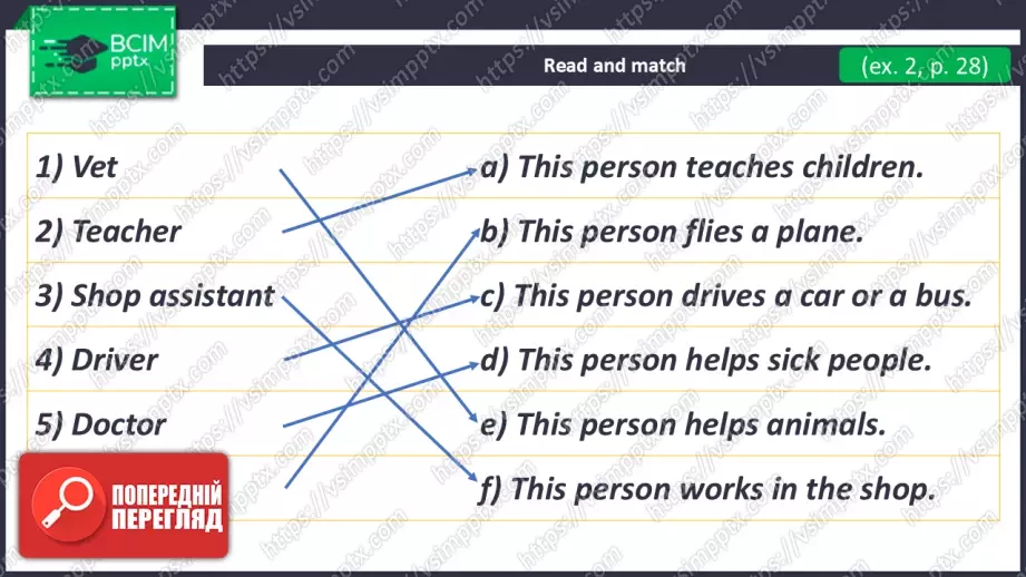 №028 - Люди різних професій. Розвиток навичок зорового сприймання. Робота з текстом та малюнками. People of Many Professions.21 №028 - Люди різних професій. Розвиток навичок зорового сприймання. Робота з текстом та малюнками. People of Many Professions.21