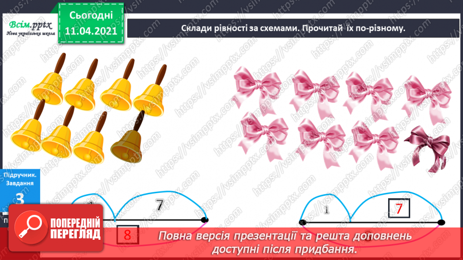 №039 - Назви чисел при додаванні. Складання рівностей за схемами і числовим променем. Обчислення виразів на 2 дії.9