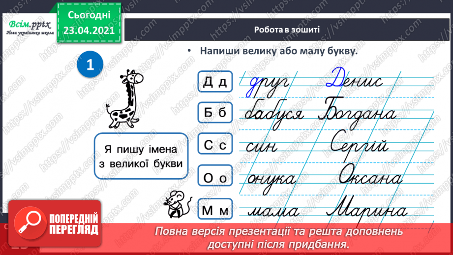 №104 - Апостроф. Читання та письмо слів з апострофом. Правопис імен. Театралізуємо.  Розвиток зв’язного мовлення: складаю речення з іменами.15