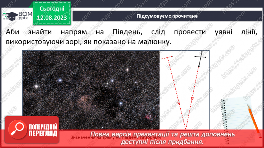 №35 - Спостереження за небом із давніх часів, орієнтування за небесними об’єктами під час мандрівок.12