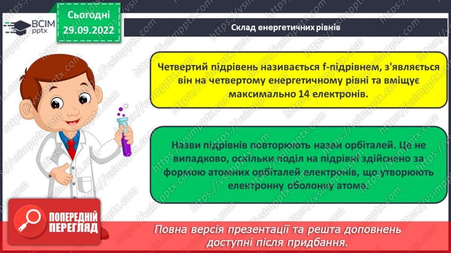 №13 - Поняття про енергетичні підрівні. Радіус атома.6