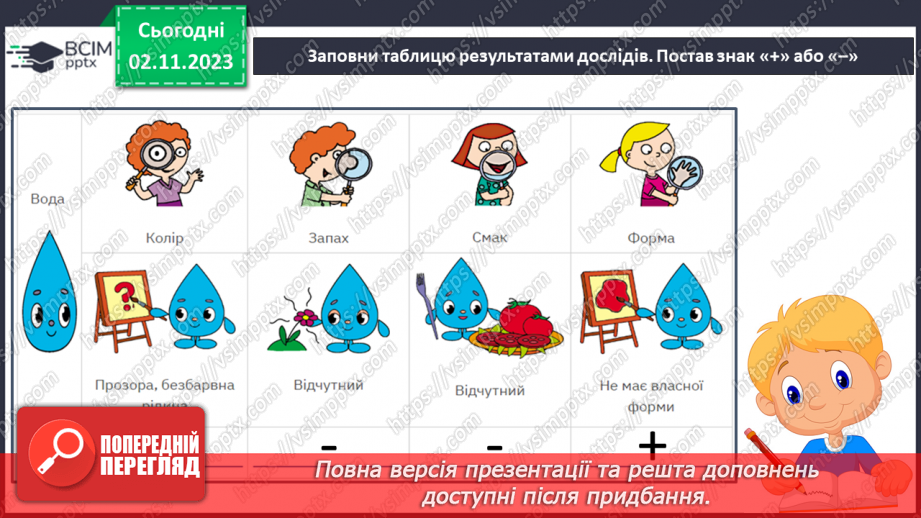 №032 - Вода. Якою вона буває? Звідки хмарка воду набирає? Незвичайні досліди: куди цукор зникає? Вода. Чому її потрібно берегти?18 №032 - Вода. Якою вона буває? Звідки хмарка воду набирає? Незвичайні досліди: куди цукор зникає? Вода. Чому її потрібно берегти?18