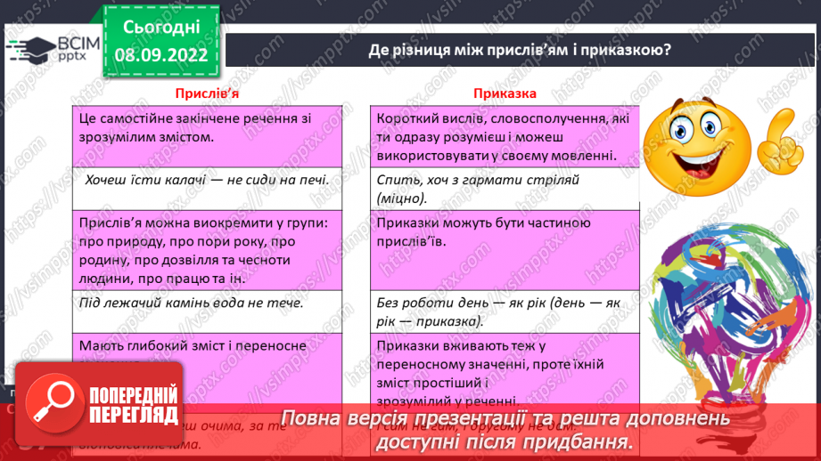 №08-9 - Прислів’я та приказки. Тематичні групи прислів’їв та приказок9