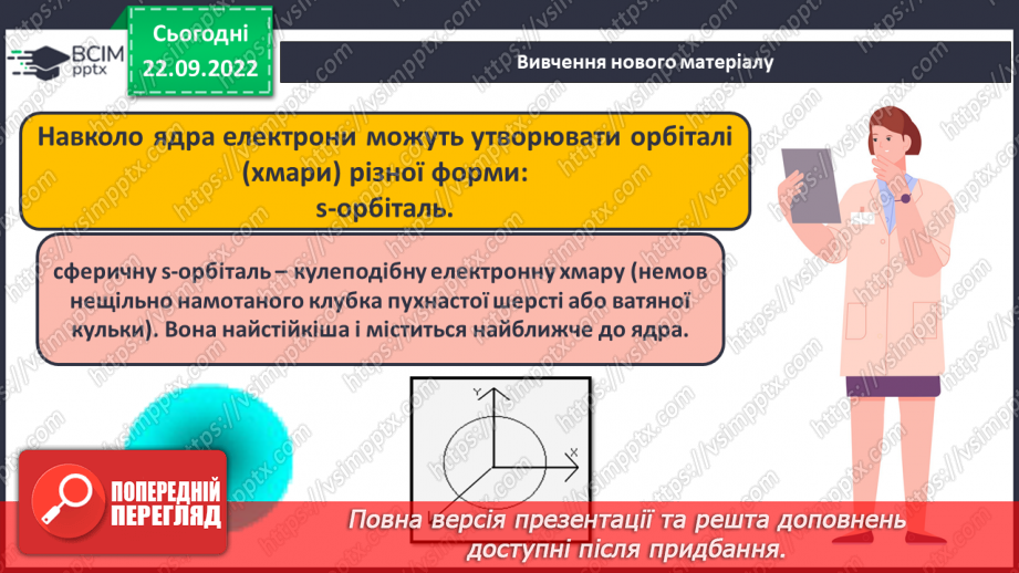 №12 - Стан електронів в атомі. Електронні орбіталі. Енергетичні рівні.10