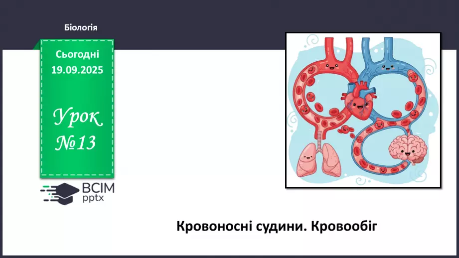 №013 - Кровоносні судини. Кровообіг.0 №013 - Кровоносні судини. Кровообіг.0