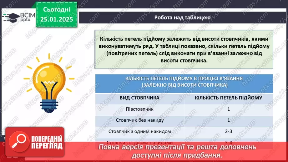 №40 - Особливості в’язання прямого полотна.8