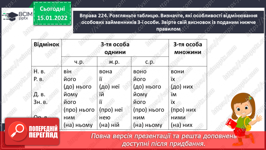 №065 - Відмінювання особових займенників 3 особи однини і множини6