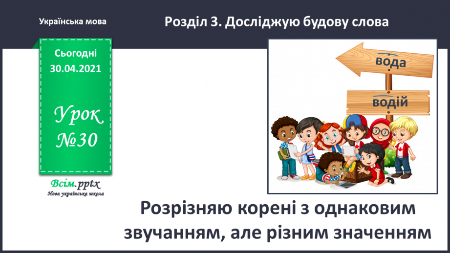 №030 - Розрізняю корені з однаковим звучанням, але різним значенням. Проведення інтерв’ю за поданими запитаннями.0