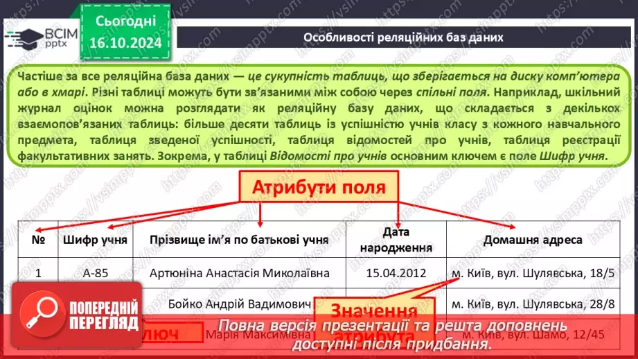 №18 - Реляційні бази даних, їхні об’єкти. Практична робота №5. Створення таблиць у реляційній базі даних.8